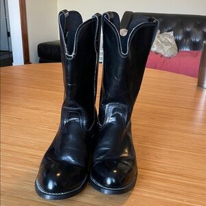 Georgia Boot Men’s Black Leather Western Boots